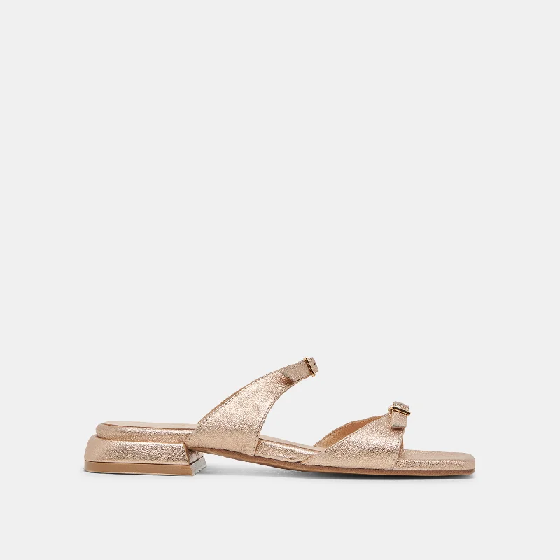 LAVERN SANDALS GOLD METALLIC LEATHER